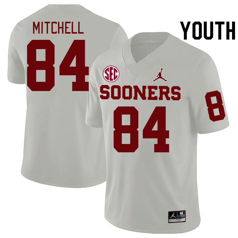 Youth #84 Davon Mitchell Oklahoma Sooners 2024 SEC Conference College Football Jerseys-White